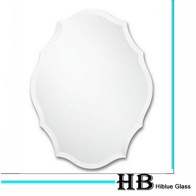 Oval frameless mirror with 18mm Beveled edge 