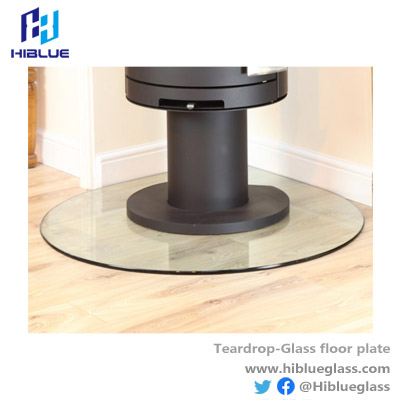 Teardrop Glass Hearth / Floor Plate